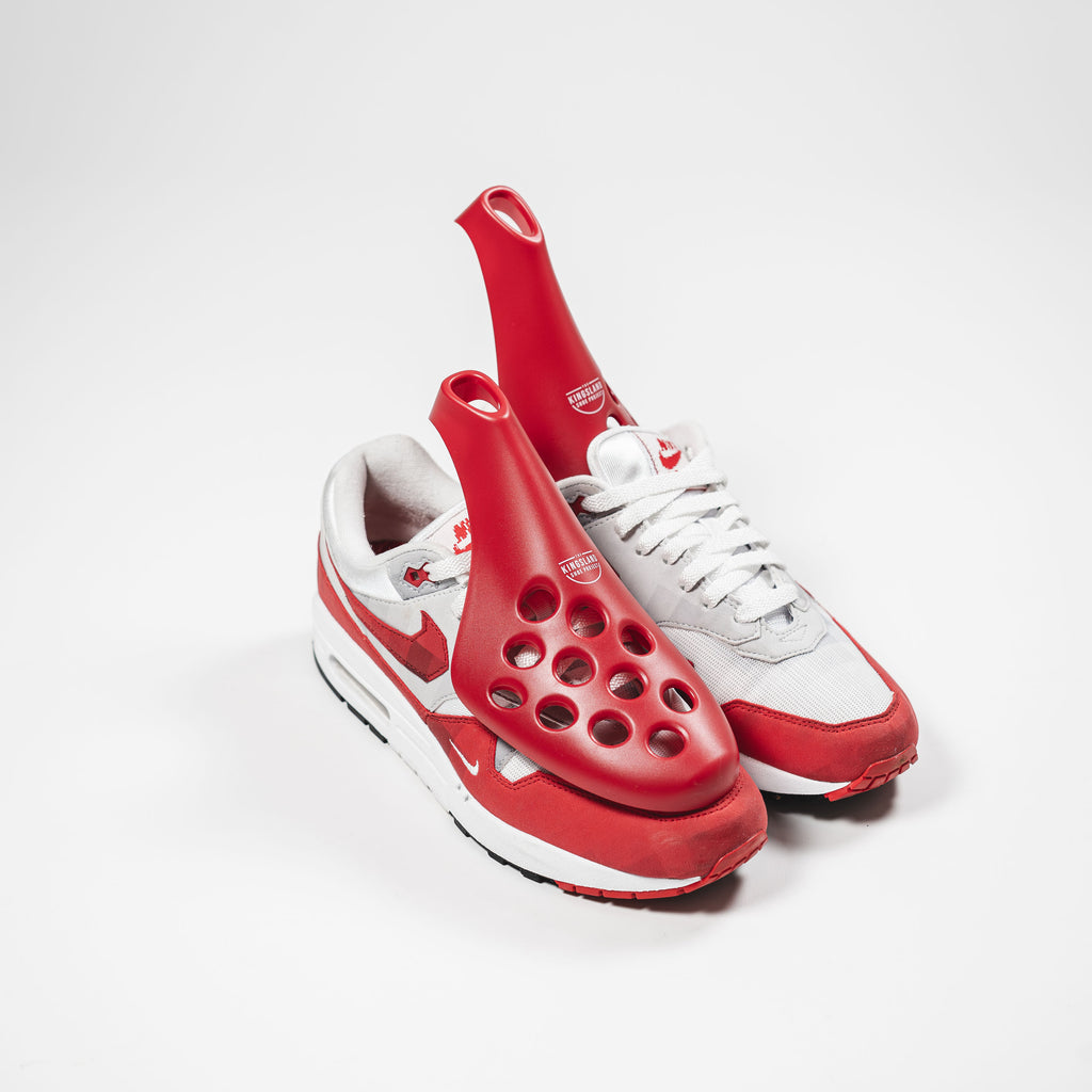 The Kingsland Shoe Project Fresh Flow Shoe Trees - Extend the Life of Sneakers, Shoes & Boots - Red & Blue